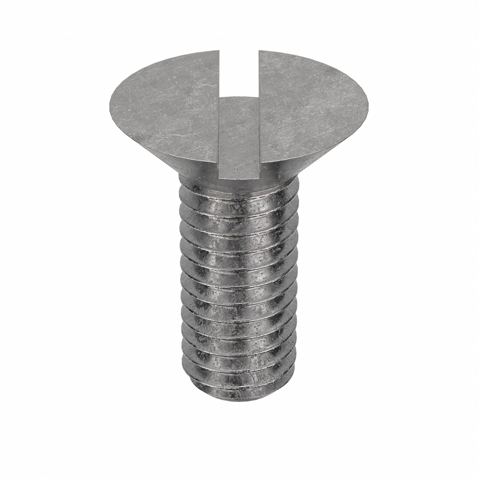 Machine Screw: M3x0.50 Thread Size, 8 mm Lg, 18-8, Stainless Steel, Plain, Flat, Slotted, 100 PK