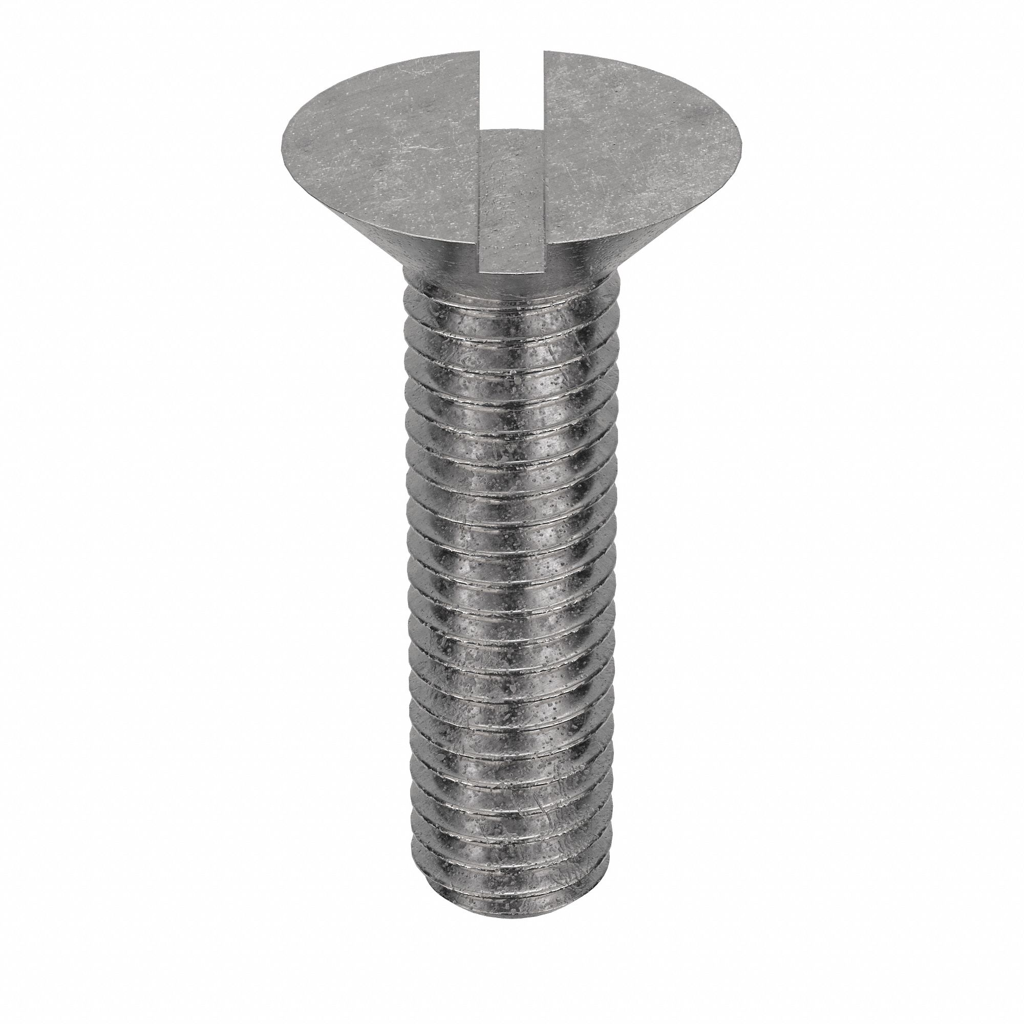 Machine Screw: M5x0.80 Thread Size, 20 mm Lg, 18-8, Stainless Steel, Plain, Flat, Slotted, 100 PK