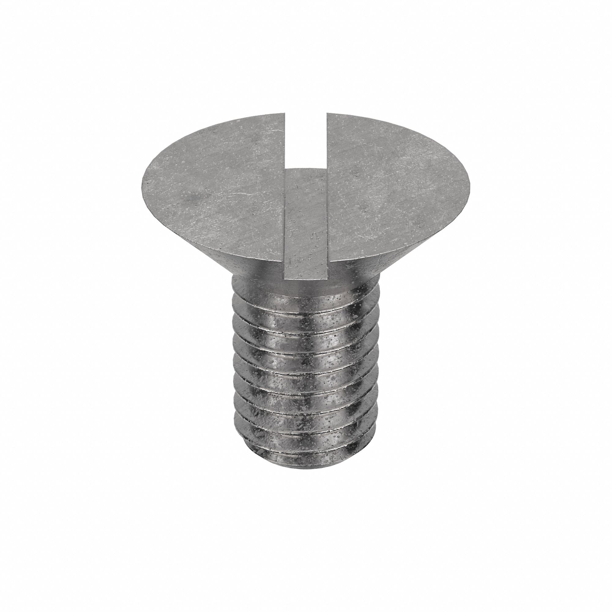 Machine Screw: M8x1.25 Thread Size, 16 mm Lg, 18-8, Stainless Steel, Plain, Flat, Slotted, 25 PK