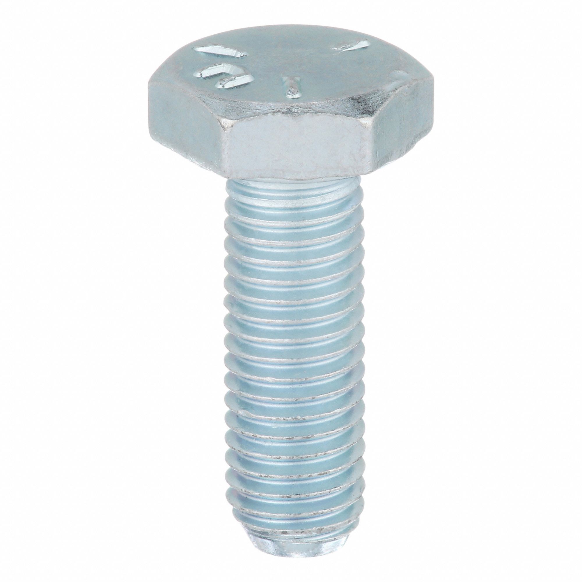 Hex Head Cap Screw: Steel, Grade 5, Zinc Plated, 1/4"-28, Fine, 3/4 in lg, Made in USA*, Hex, 100 PK
