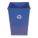 RECYCLING CONTAINER,BLUE,35 GAL.