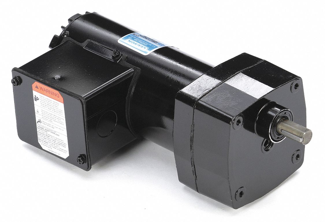 AC Gearmotor: Parallel, Single Output Shaft, 3-Phase, TENV, 57 RPM, 56 in-lb Max Torque, 30:1