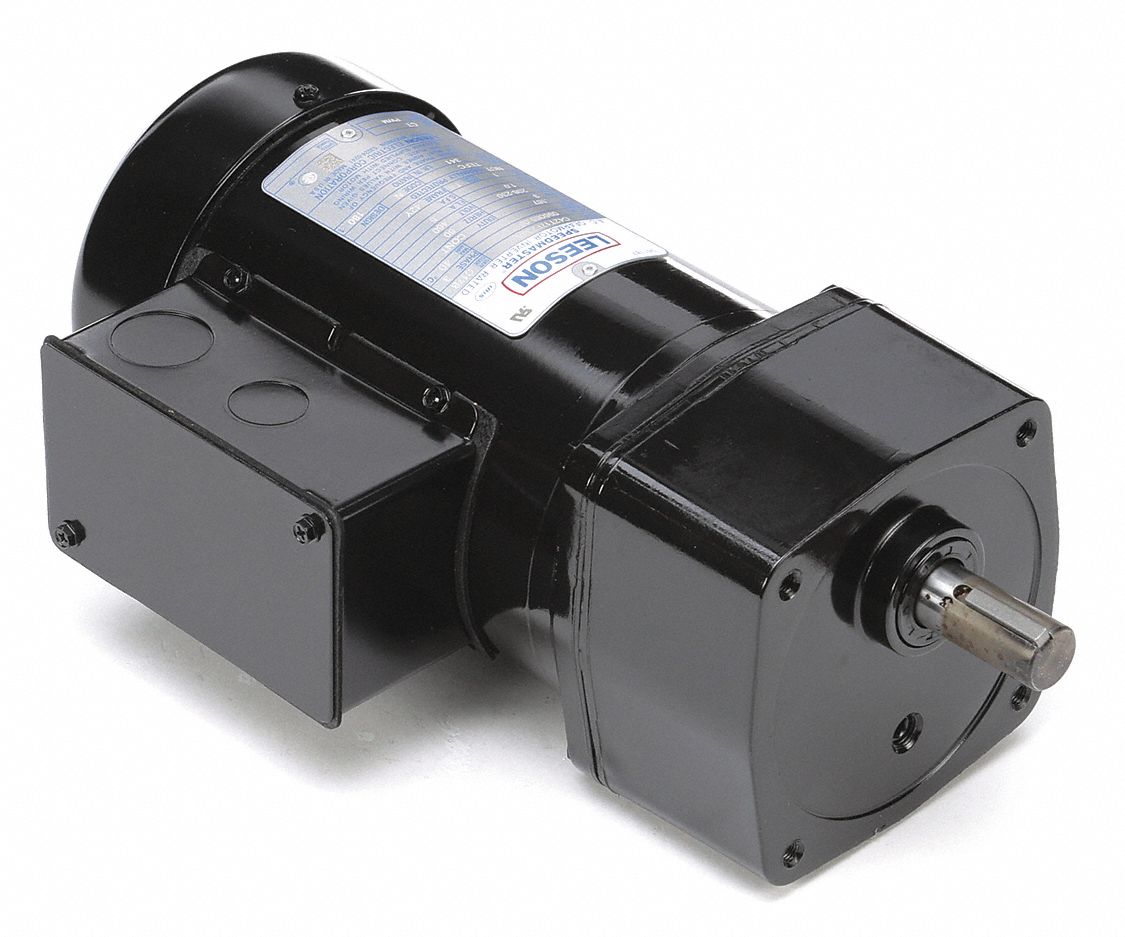 AC Gearmotor: Parallel, Single Output Shaft, 3-Phase, TEFC, 345 RPM, 50 in-lb Max Torque, 5:1