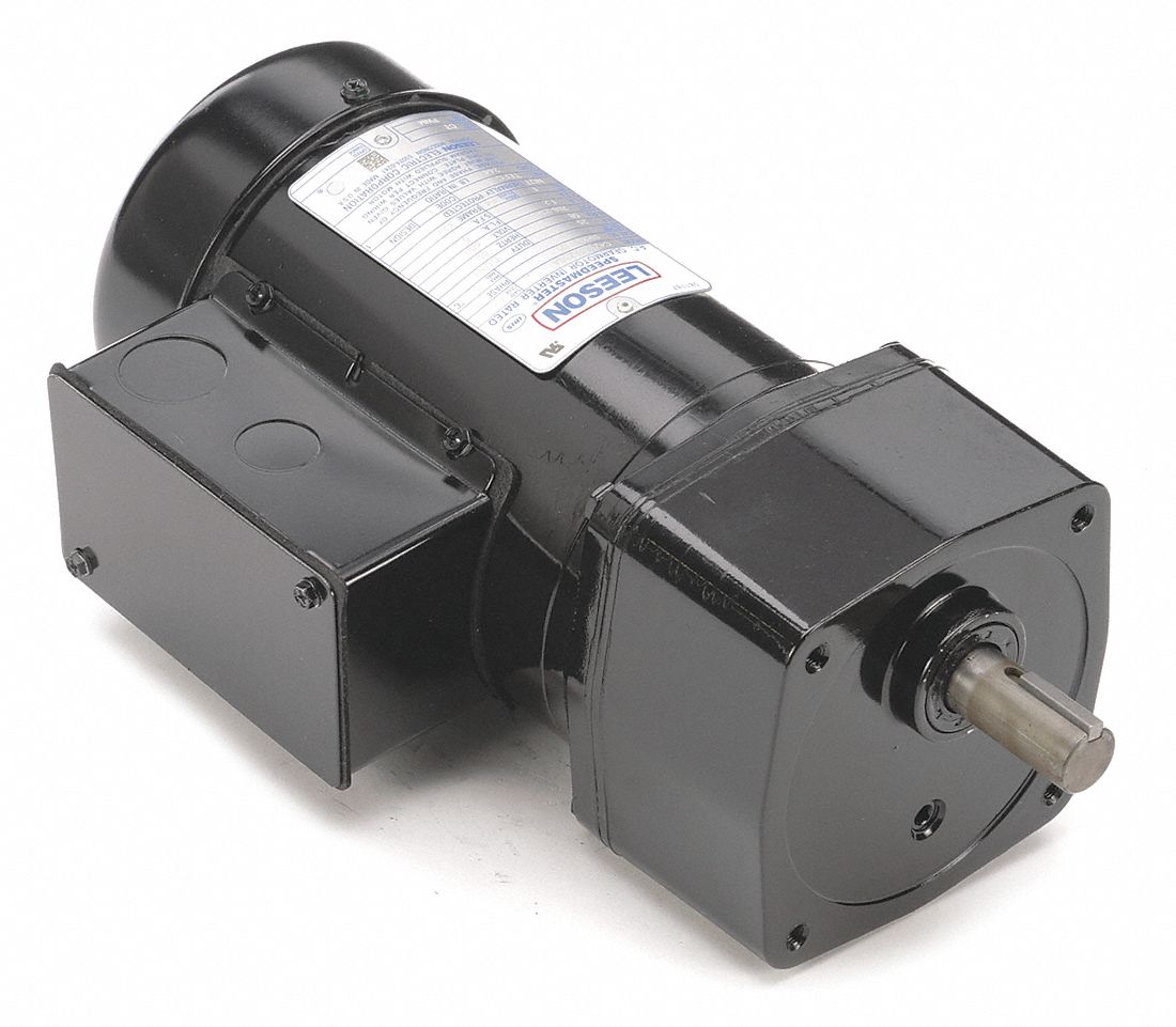 AC Gearmotor: Parallel, Single Output Shaft, 3-Phase, TEFC, 58 RPM, 244 in-lb Max Torque