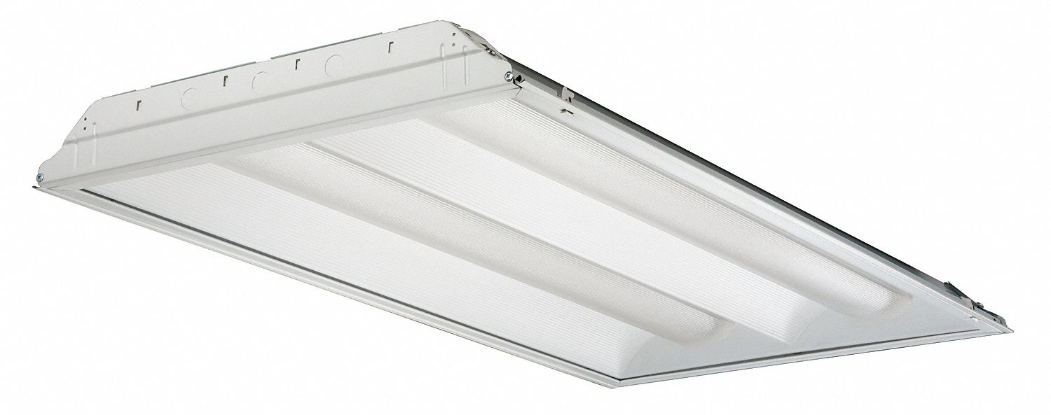 Recessed Troffer, Dimmable No, For Bulb Type T8, 120 to 277V, For Max