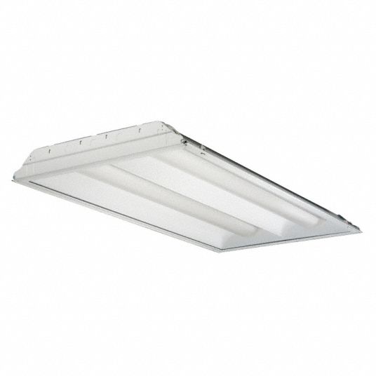 Recessed Troffer, Dimmable No, For Bulb Type T8, 120 to 277V, For Max ...