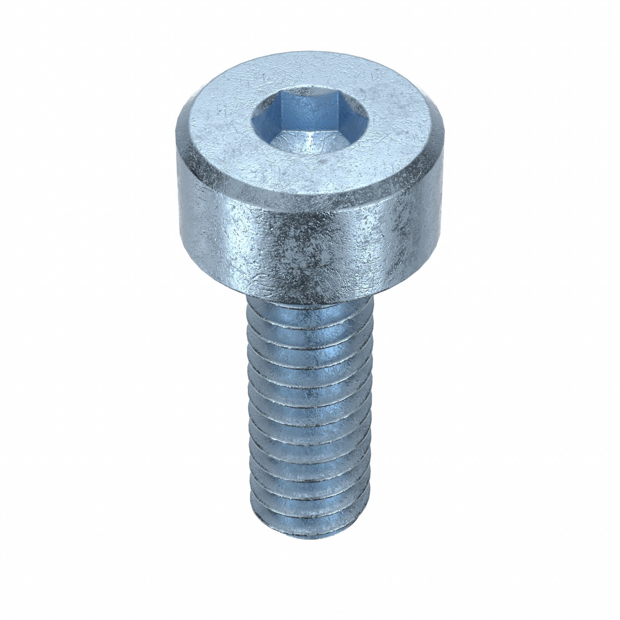 Socket Head Cap Screw: M2x0.40 Thread Size, 6 mm Lg, Std, Zinc Plated, Alloy Steel, 100 PK