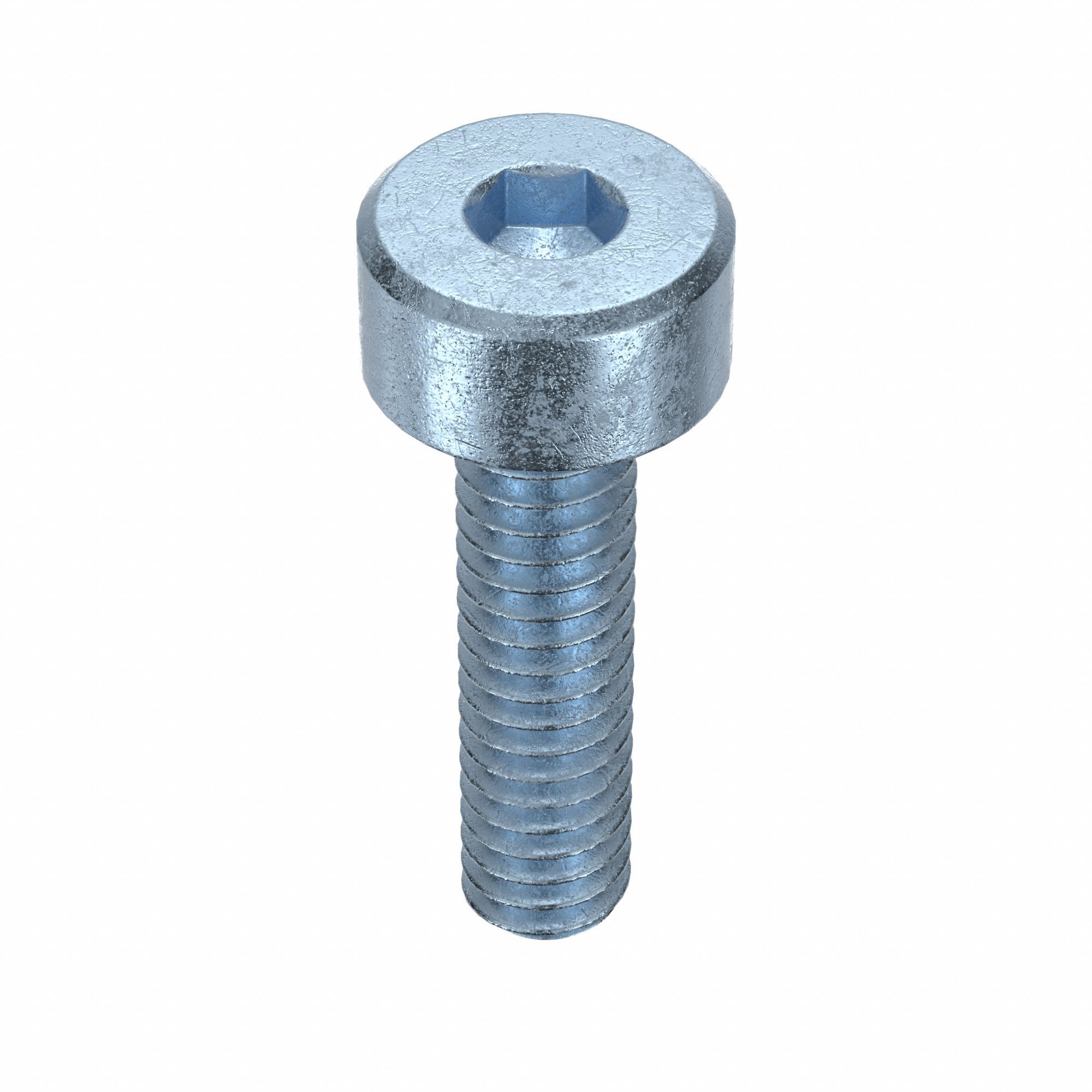 Socket Head Cap Screw: M2x0.40 Thread Size, 8 mm Lg, Std, Zinc Plated, Alloy Steel, 100 PK