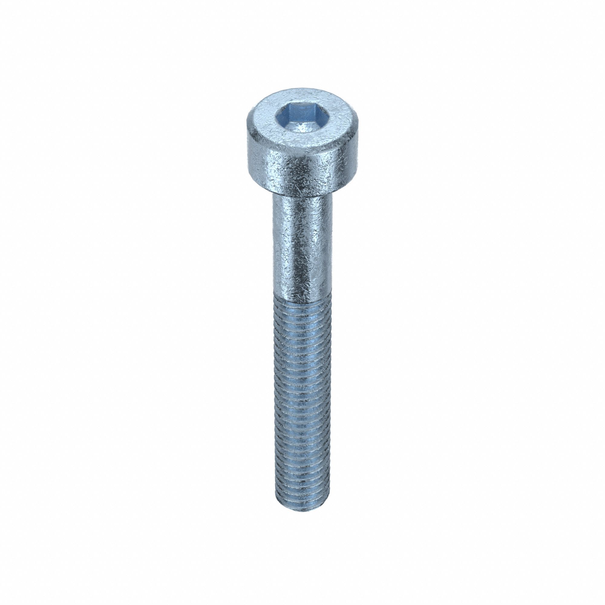 Socket Head Cap Screw: M4x0.70 Thread Size, 30 mm Lg, Std, Zinc Plated, Alloy Steel, 100 PK