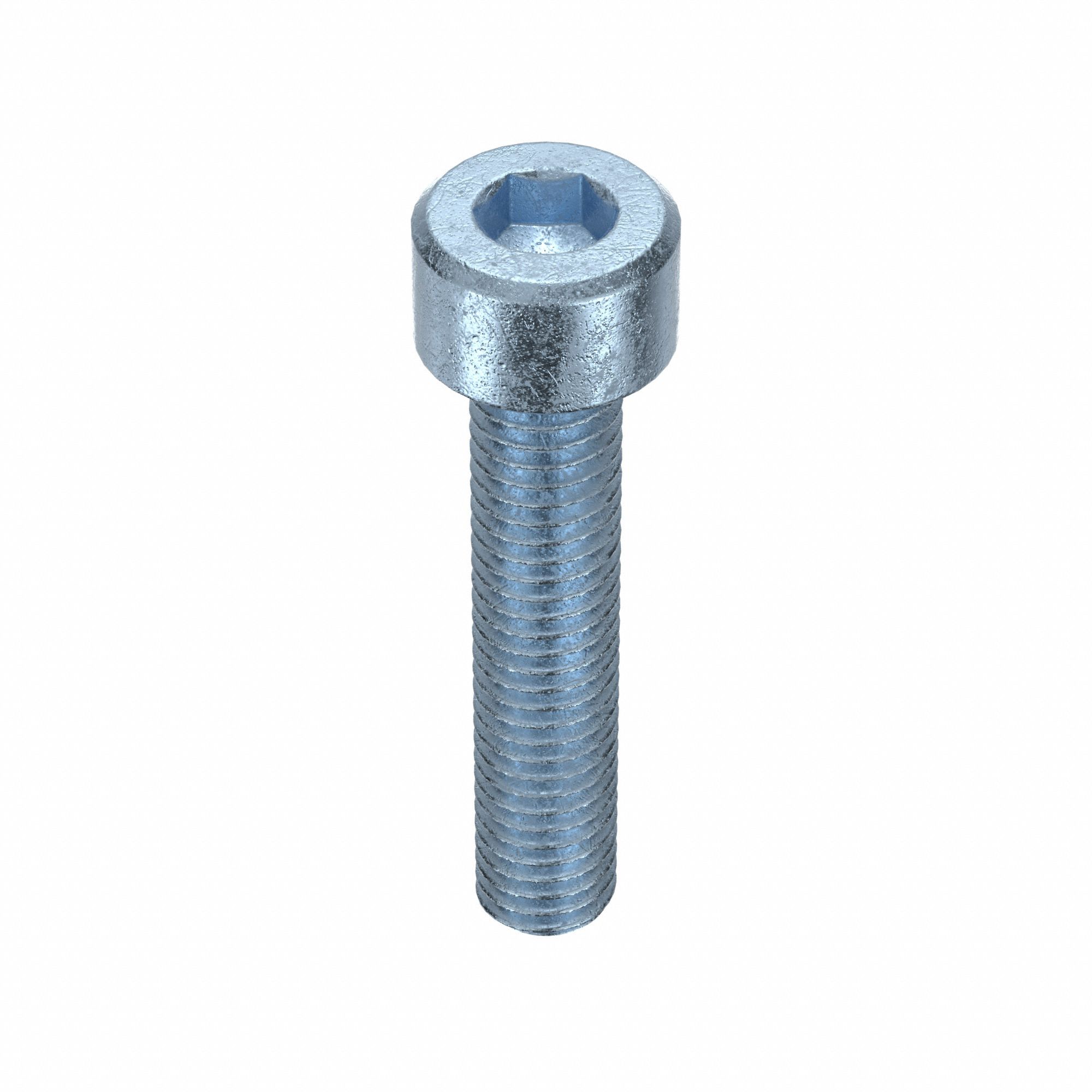 Socket Head Cap Screw: M5x0.80 Thread Size, 25 mm Lg, Std, Zinc Plated, Alloy Steel, 100 PK