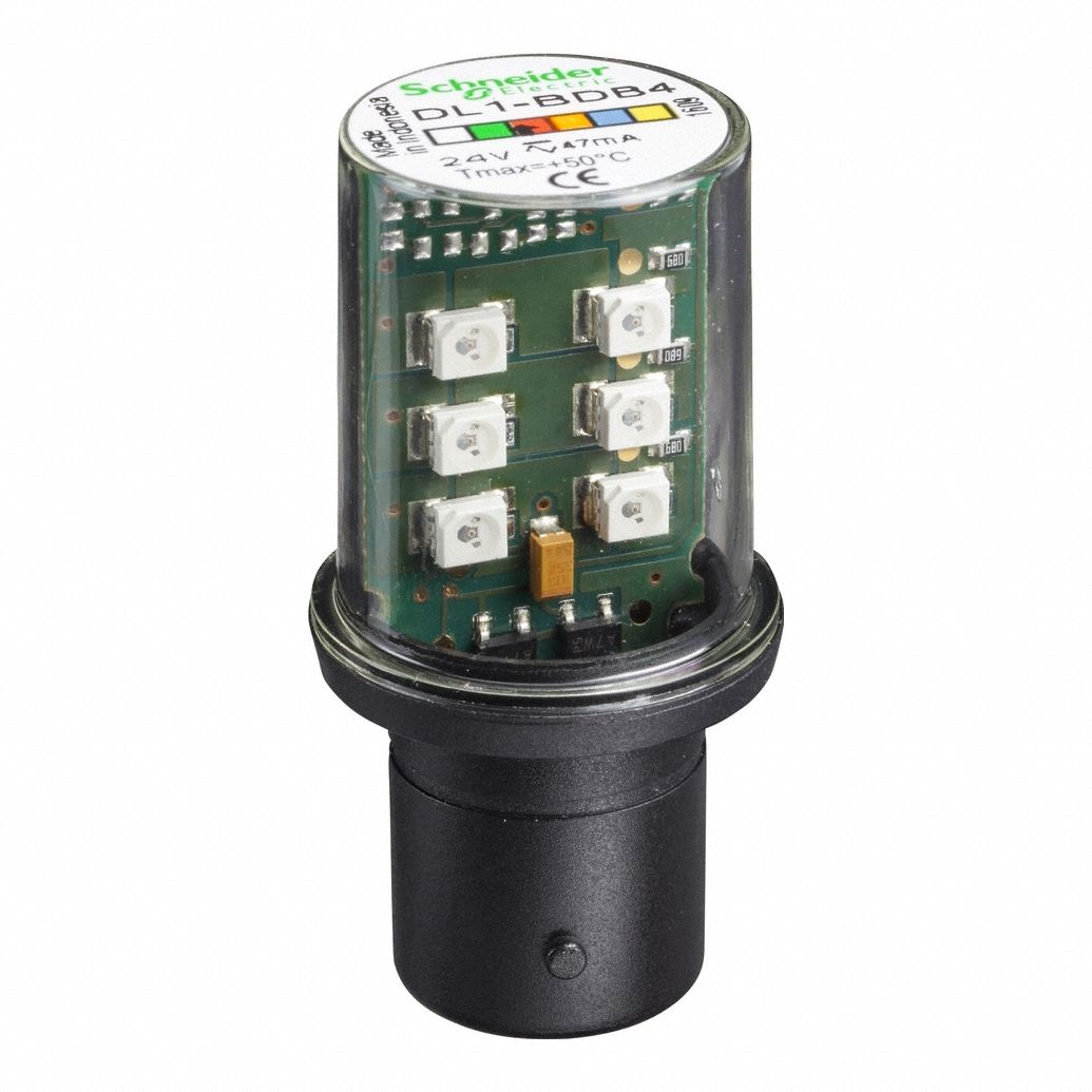 AMPOULE À DEL COMPACTE, CONTACT SIMPLE BAÏONNETTE (BA15S), 24VCA/DC, 47 MW, ROUGE