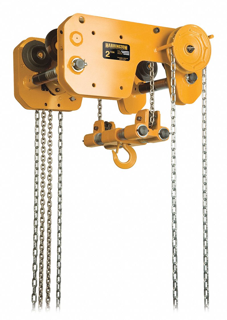 HARRINGTON Chain Hoist, 4,000 lb Load Capacity, 20 ft Hoist Lift, 1 1/2