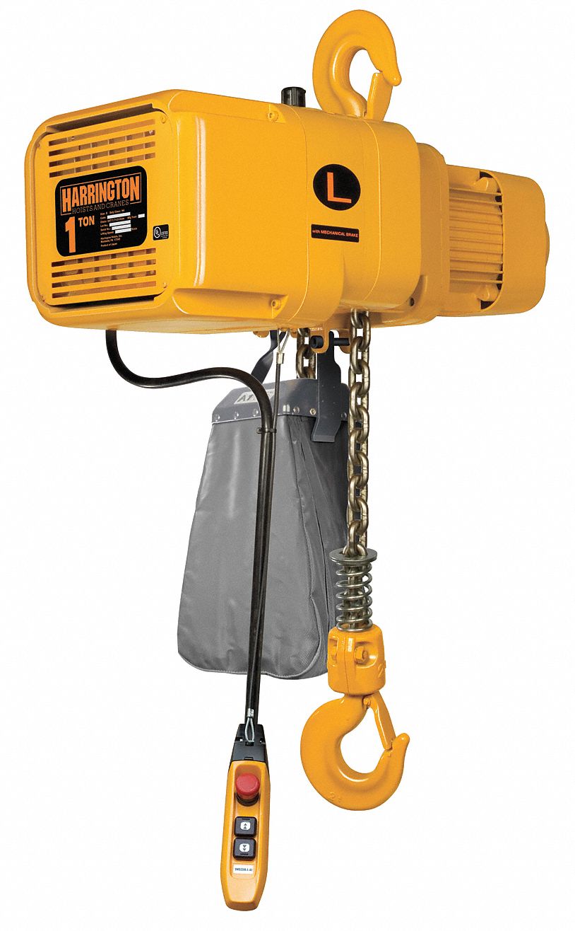 Electric Chain Hoist: H4 - Heavy Duty, 460V AC, Hook Mounted - No Trolley, 2 Speeds