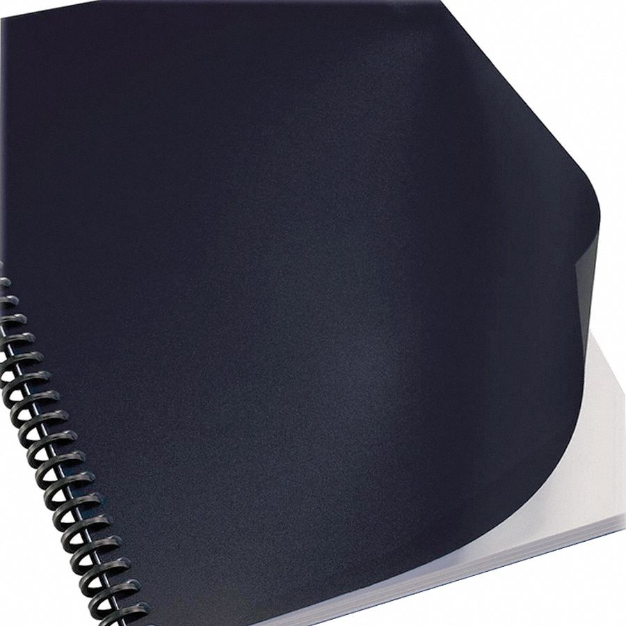 6HJX5 - Binding Covers Leatherette Black PK100