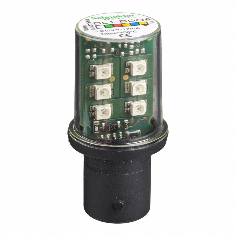 AMPOULE DEL COMPACTE ET STABLE, CONTACT SIMPLE BAÏONNETTE (BA15S), 120VCA/DC, 17 MW