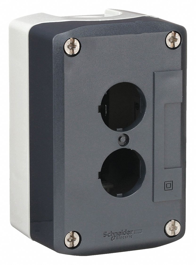 PUSH BUTTON ENCLOSURE, 22 MM, 2 HOLES, NON-METALLIC, NEMA 13/4X