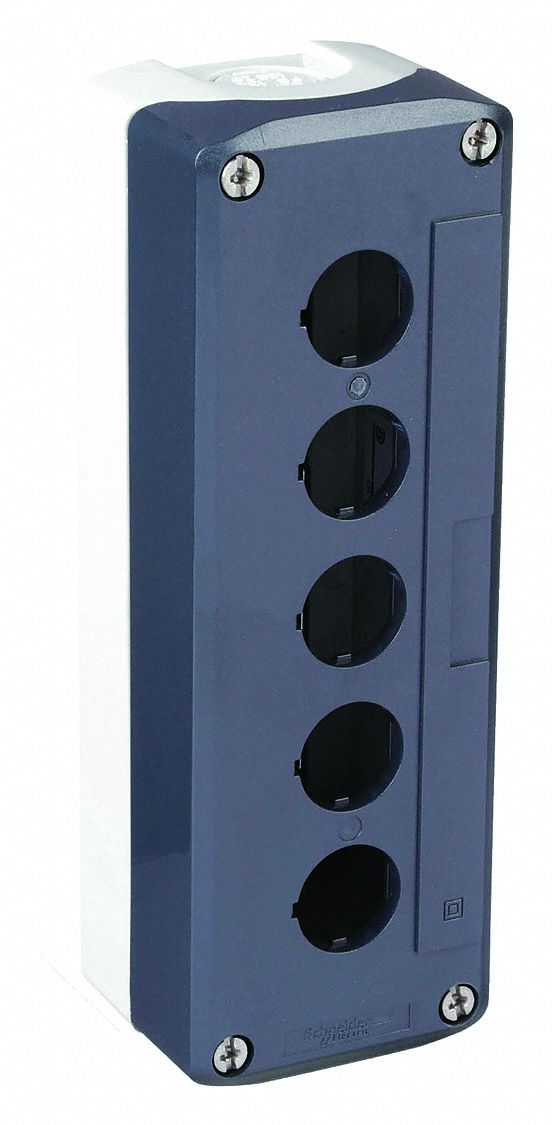 PUSH BUTTON ENCLOSURE, 22 MM, 5 HOLES, NON-METALLIC, NEMA 13/4X