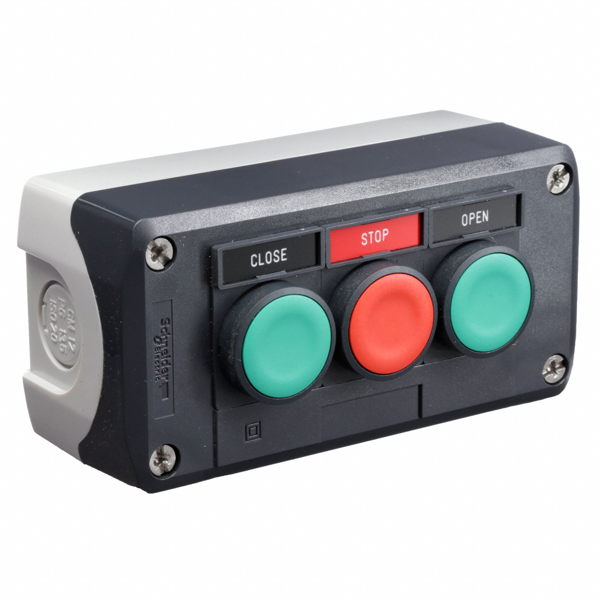 SCHNEIDER ELECTRIC Push Button Control Station Momentary / Momentary / Momentary, 2NO/1NC, 4