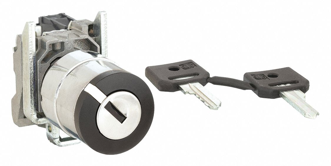 COMMUTATEUR DE S&Eacute;LECTION NON LUMINEUX, 22 MM, CHROME