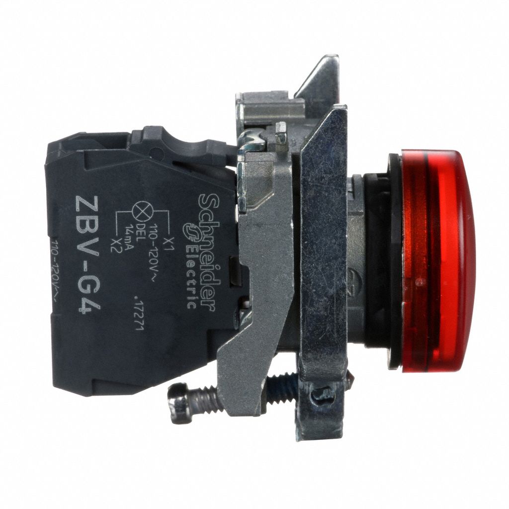 SCHNEIDER ELECTRIC Pilot Light Complete 22 mm Size, Full Volt, 110 to