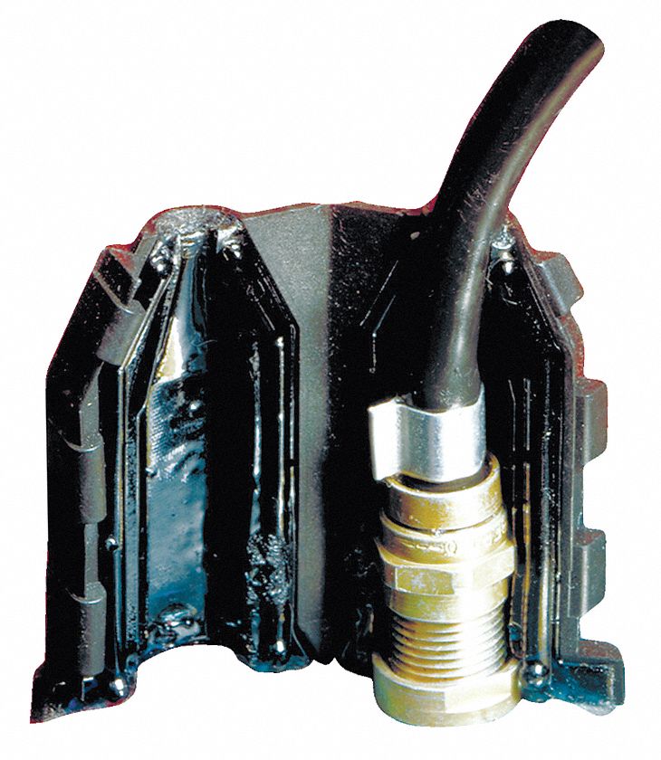 TE CONNECTIVITY Coax Splice Kit Black, RJ45, 2 PK 6HKD1CPGIWWGVST