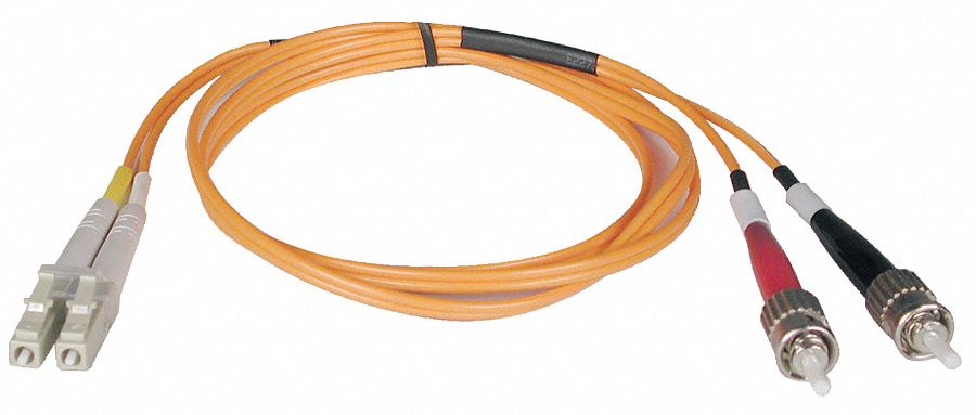 Fiber Cord, Duplex, LC,  ST, 1m, Orange