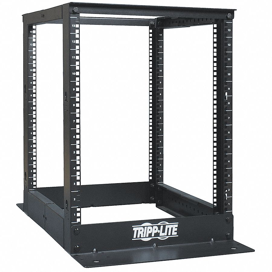 TRIPP LITE, Rack, Black, Open Frame Rack,4Post 6HKP4SR4POST13