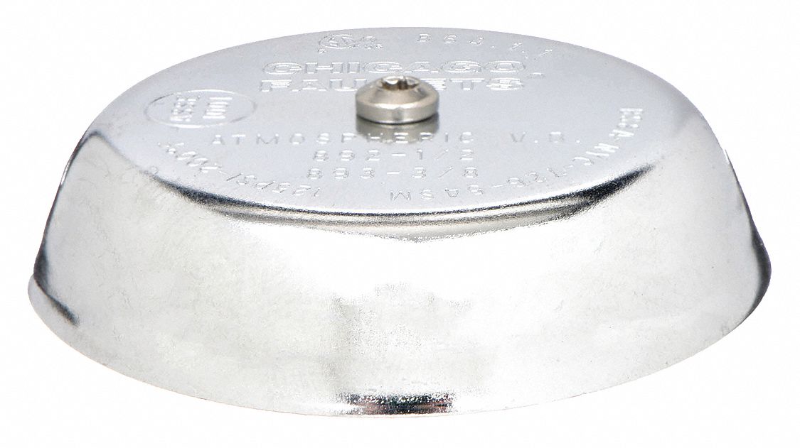 Vacuum Breaker Cover and Screw Kit: Chicago Faucets, Brass, Chrome, Vacuum Breaker