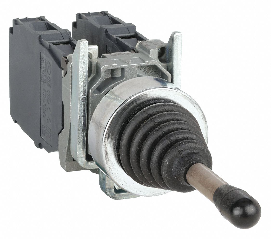 Joystick Operator: Vertical Operation, 2 Positions, 1NO, Momentary, Non-Latching