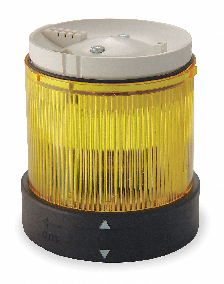 TOWER LIGHT,FLASHING,24TO48VDC,70MM,YLW