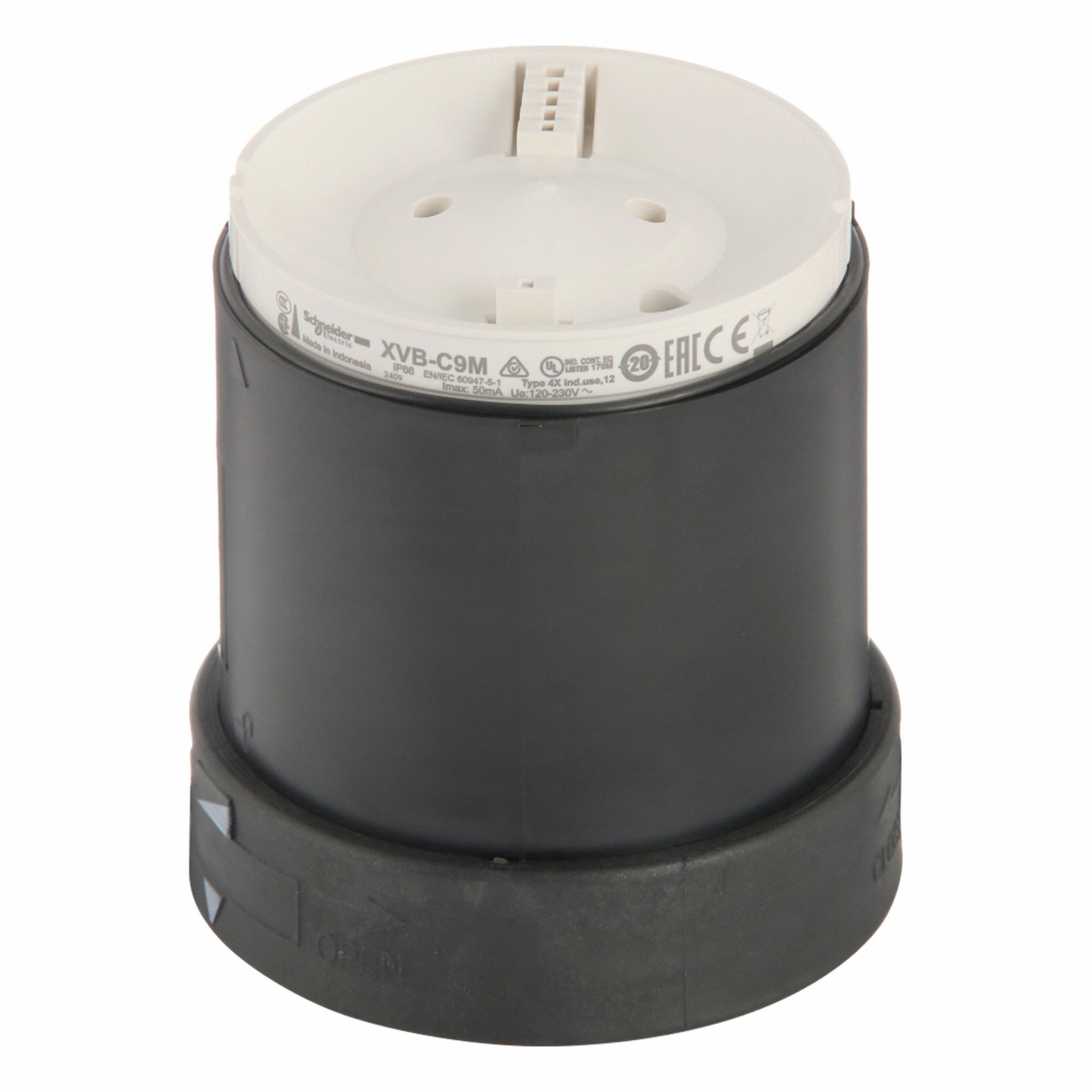 Tower Light Sounder Tier: Buzzer Sound, 120 to 230V AC, 2 3/4 in Overall Dia