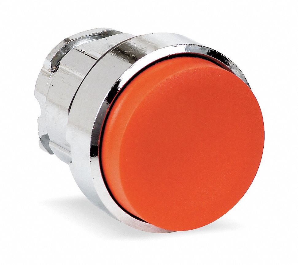 SCHNEIDER ELECTRIC Push Button Operator, Metal, Maintained Push, Red, 1