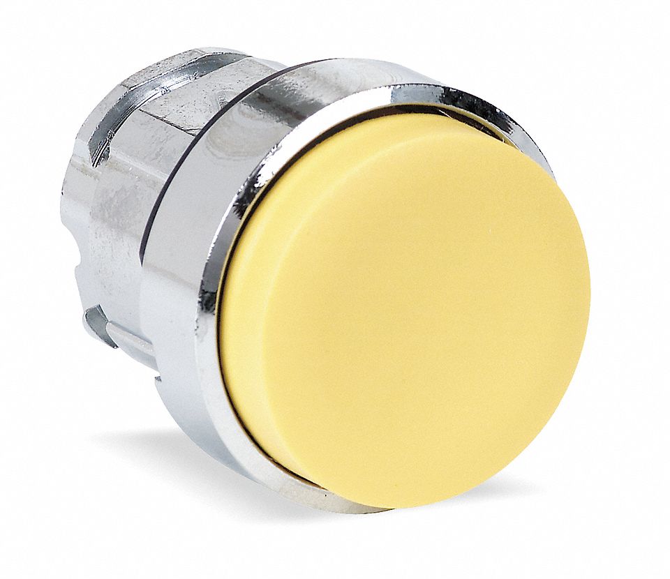 BOUTON-POUSSOIR TETE ALLONGEE JAUNE