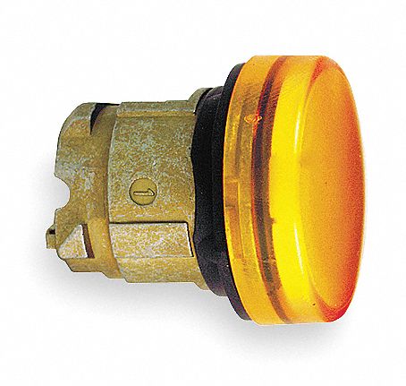 Pilot Light Head: 22 mm Panel Mounting Hole Dia, Orange, Smooth, XB4 Series