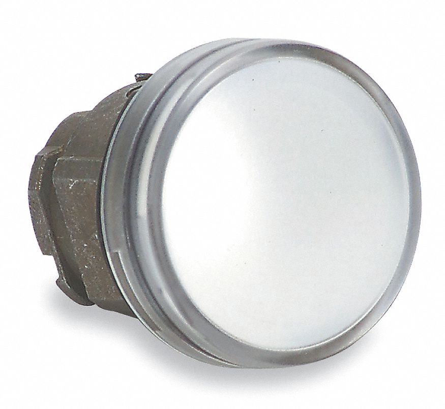 Pilot Light Head: 22 mm Panel Mounting Hole Dia, Clear, Smooth, XB4 Series