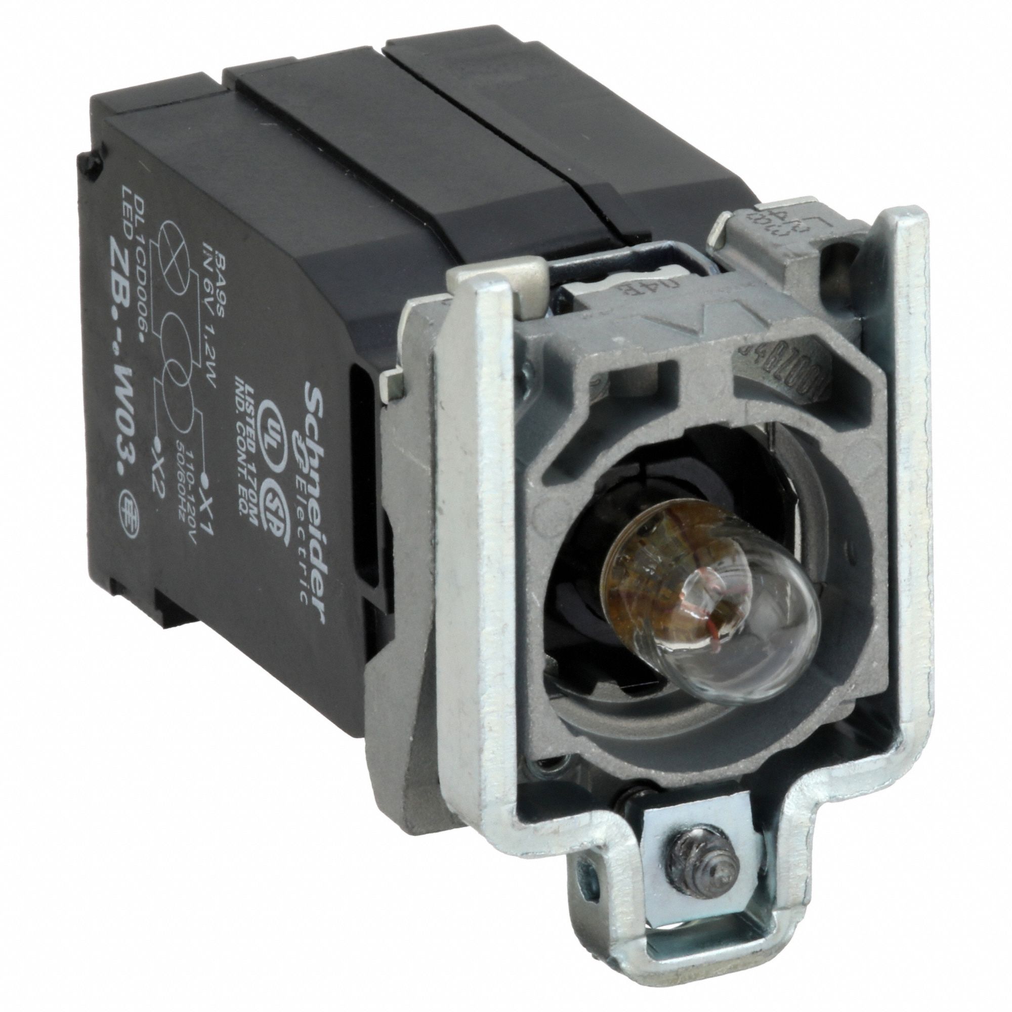 Lamp Module and Contact Block: 22 mm Panel Mounting Size, 1NO, Clear, XB4 Series