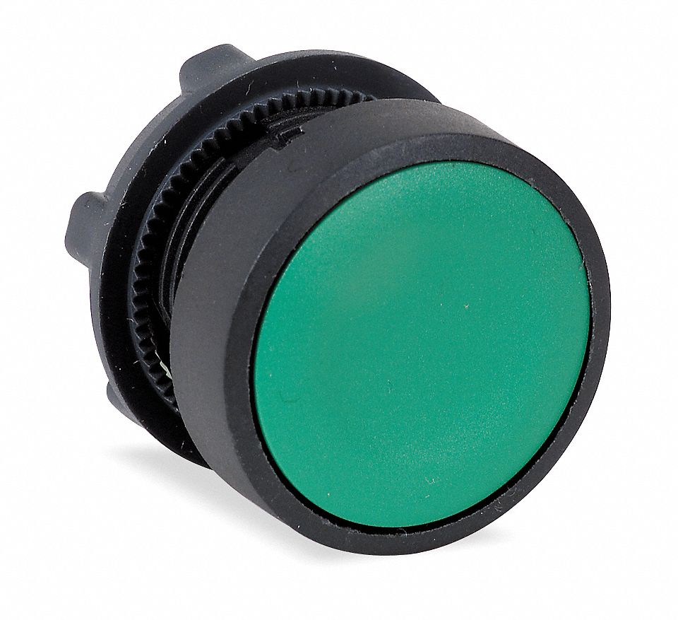 SCHNEIDER ELECTRIC, 22 mm Mounting Size, Non-Metallic, Flush Push ...