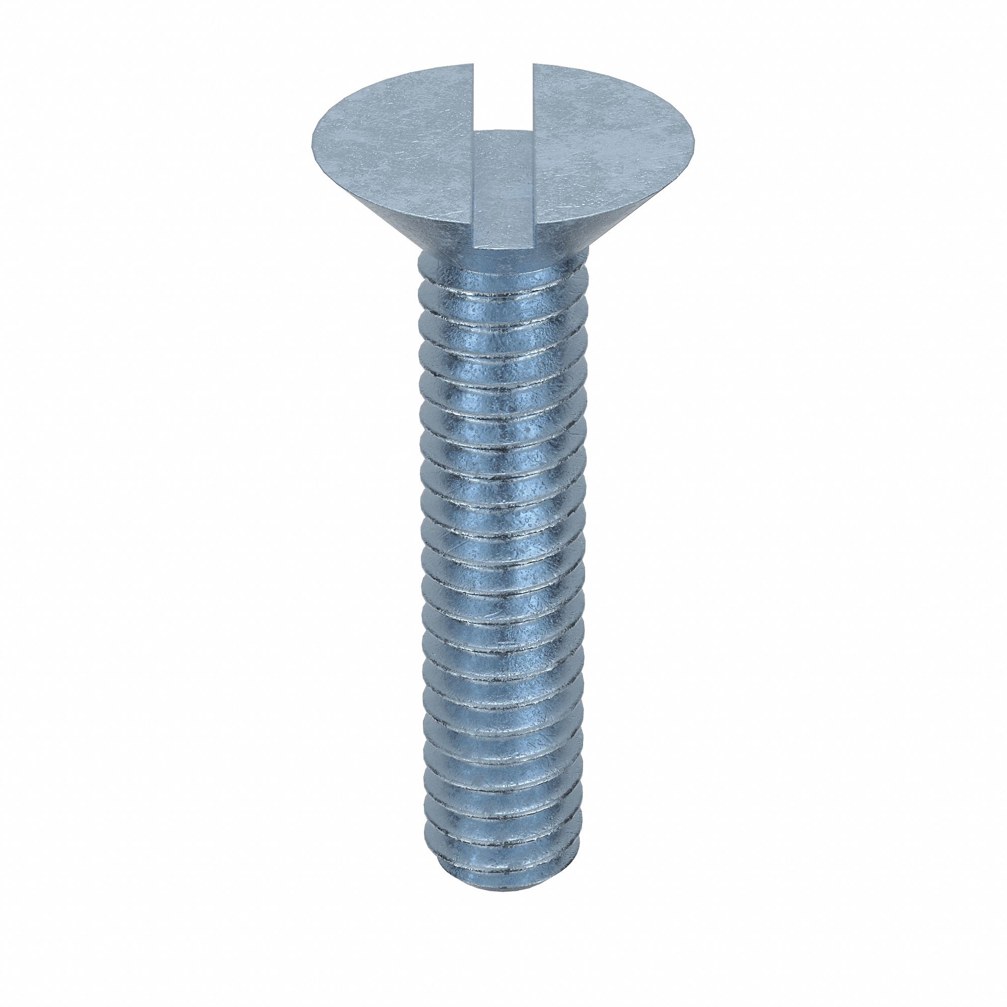 Machine Screw: M2x0.40 Thread Size, 10 mm Lg, Class 4.8, Steel, Zinc-Plated, Flat, Slotted, 100 PK