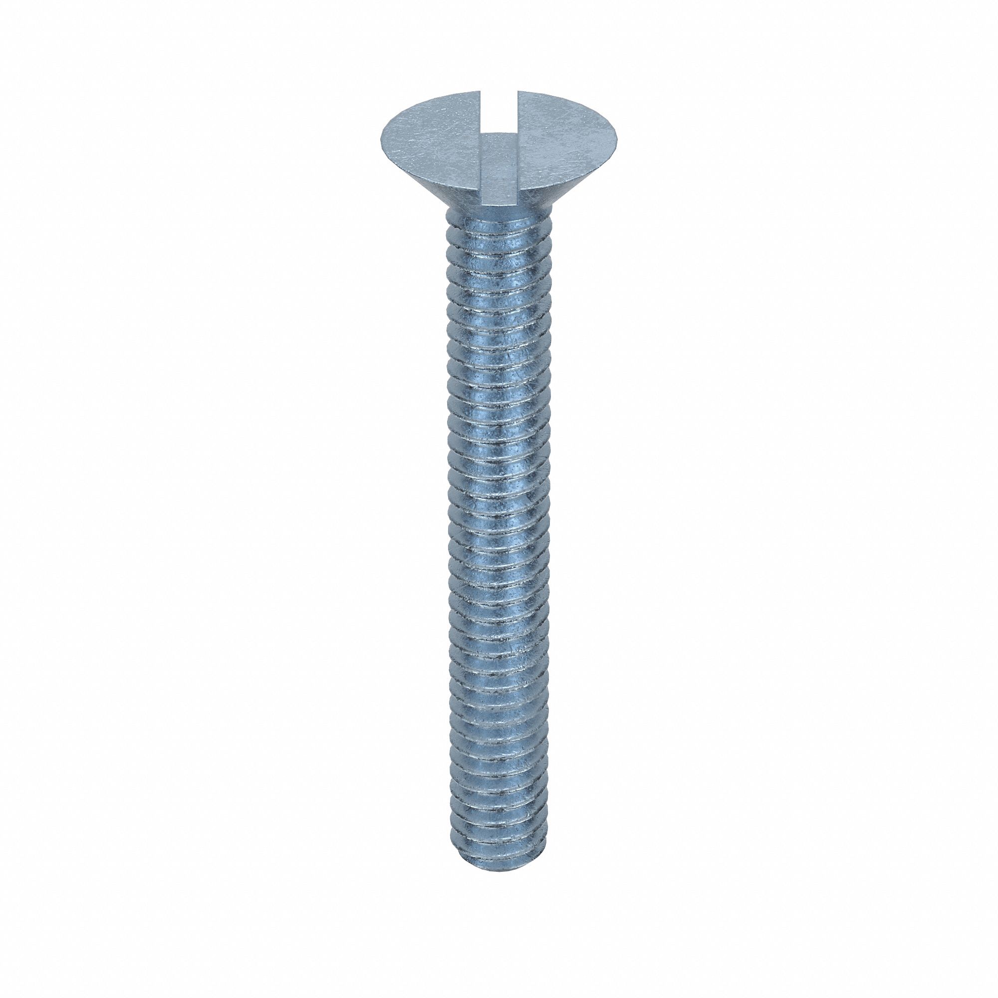 Machine Screw: M2x0.40 Thread Size, 16 mm Lg, Class 4.8, Steel, Zinc-Plated, Flat, Slotted, 100 PK