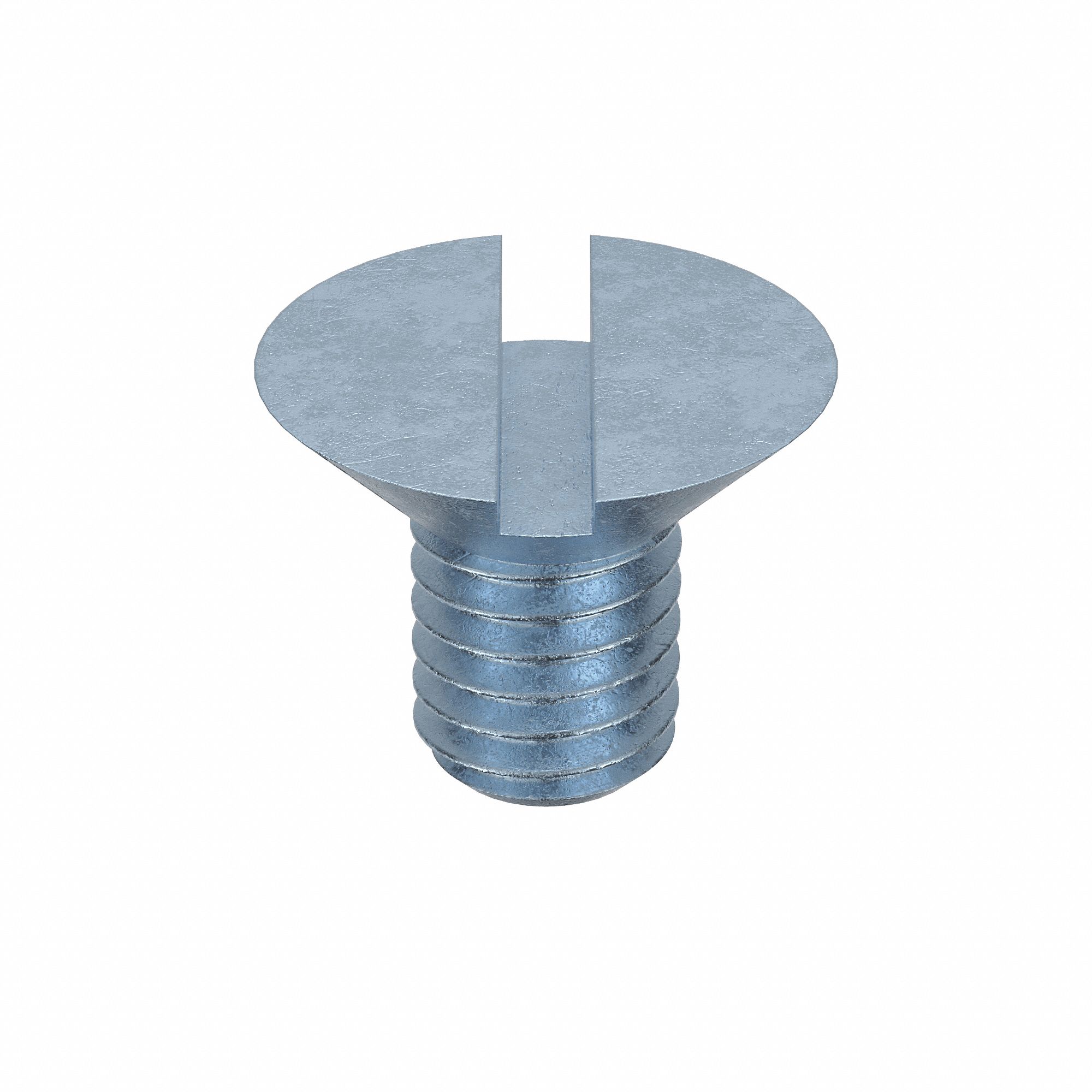 Machine Screw: M3x0.50 Thread Size, 5 mm Lg, Class 4.8, Steel, Zinc-Plated, Flat, Slotted, 100 PK