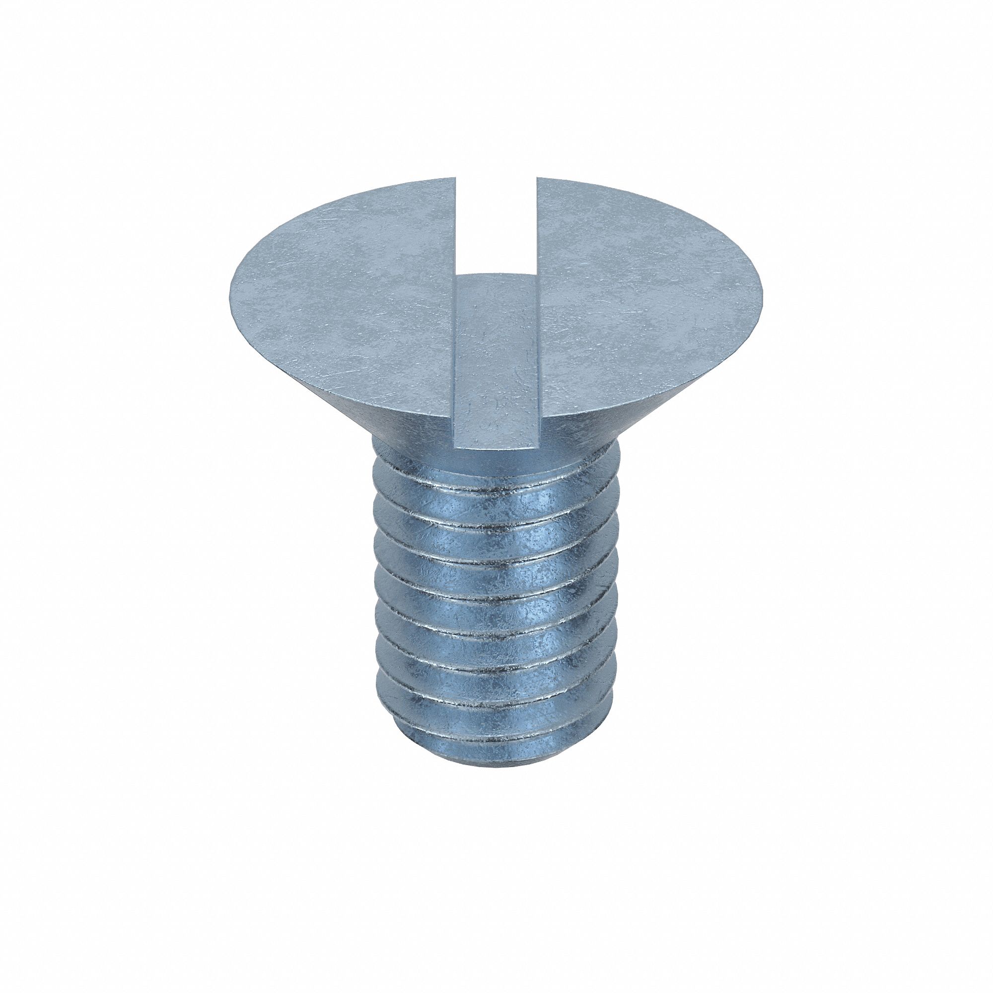 Machine Screw: M3x0.50 Thread Size, 6 mm Lg, Class 4.8, Steel, Zinc-Plated, Flat, Slotted, 100 PK