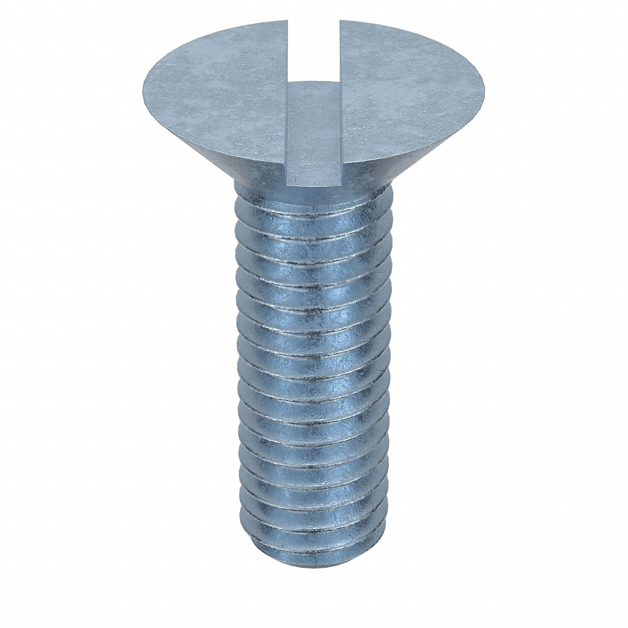 Machine Screw: M3x0.50 Thread Size, 10 mm Lg, Class 4.8, Steel, Zinc-Plated, Flat, Slotted, 100 PK