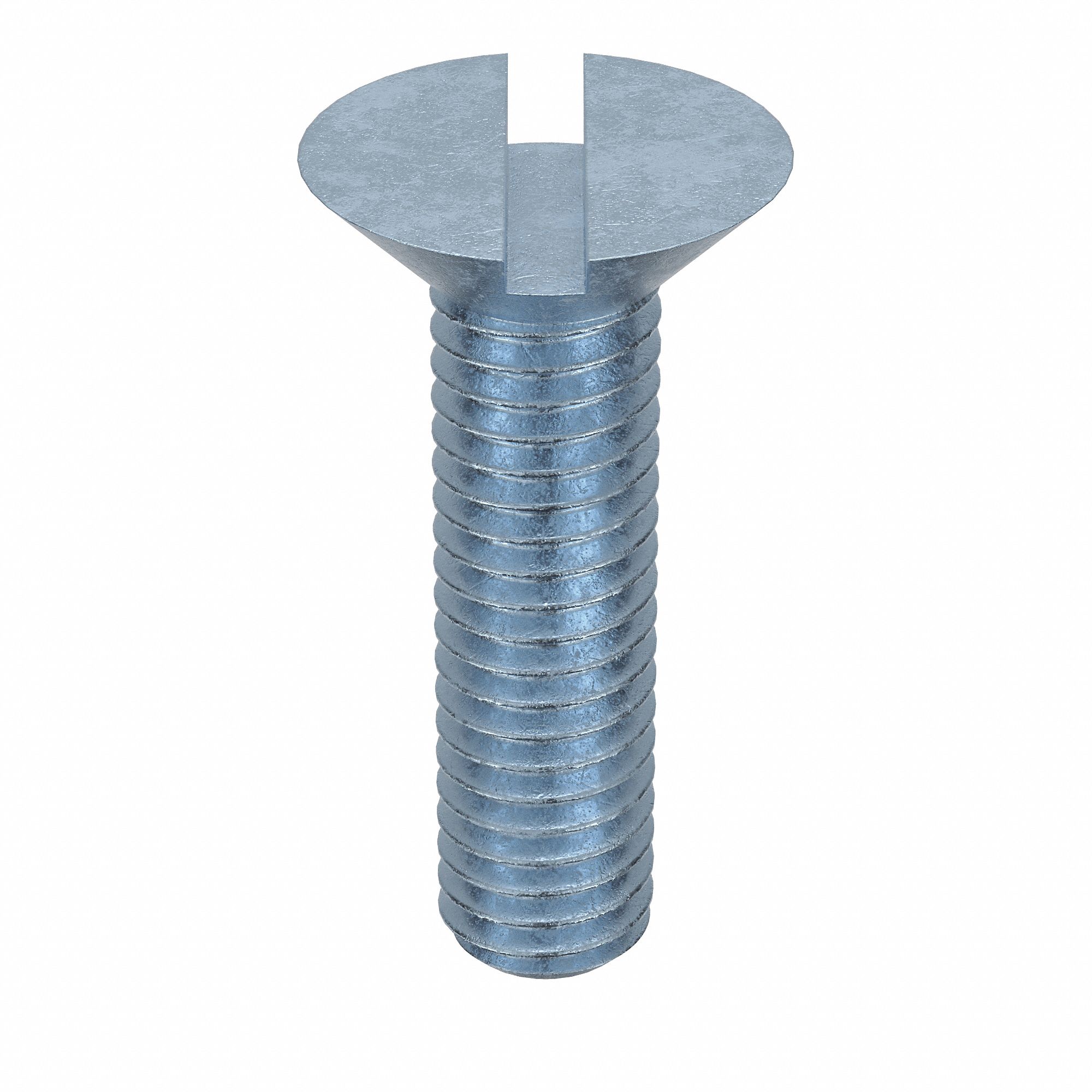 Machine Screw: M3x0.50 Thread Size, 12 mm Lg, Class 4.8, Steel, Zinc-Plated, Flat, Slotted, 100 PK