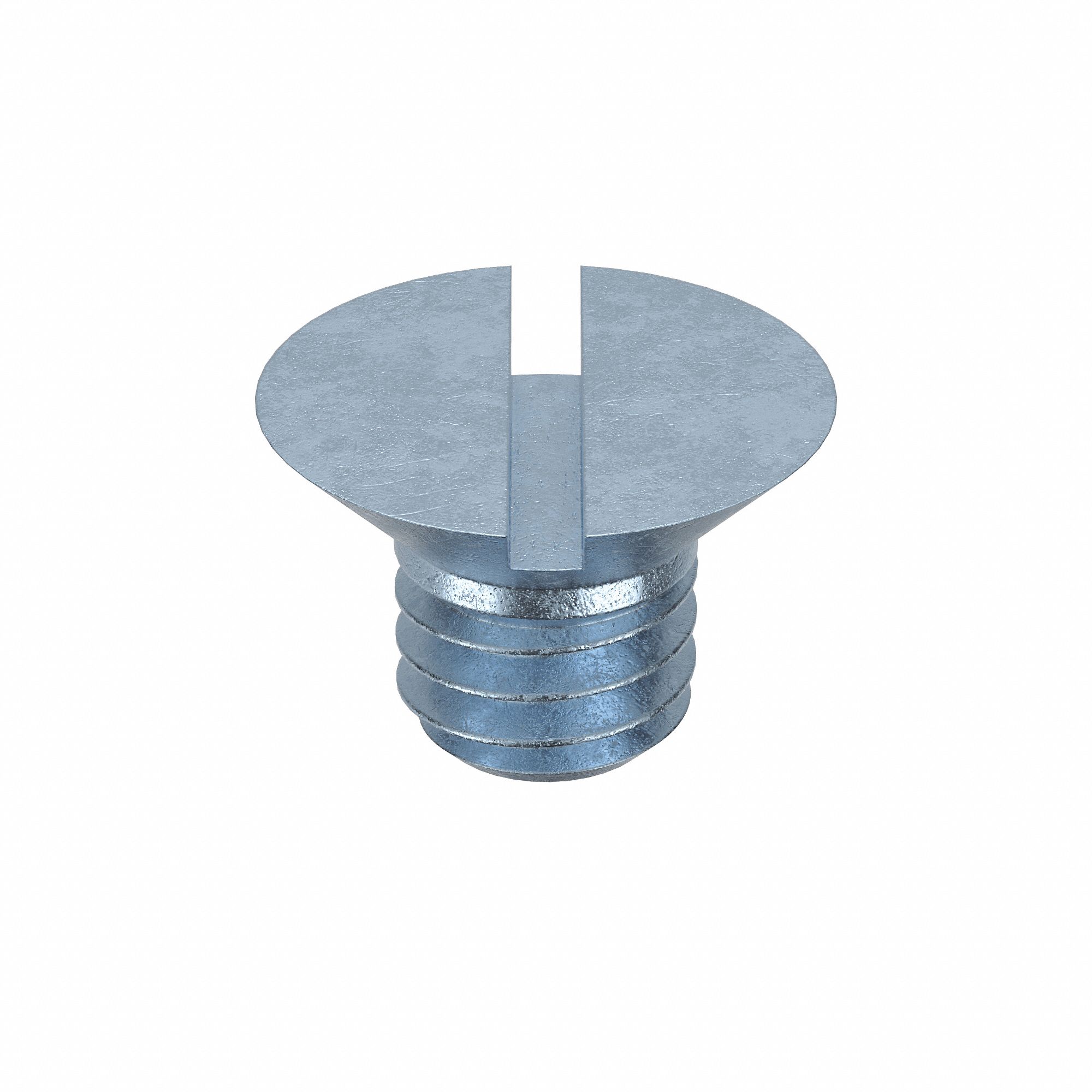 Machine Screws: M4x0.70 Thread Size, 5 mm Lg, Steel, Zinc-Plated, Flat, Slotted, 100 PK