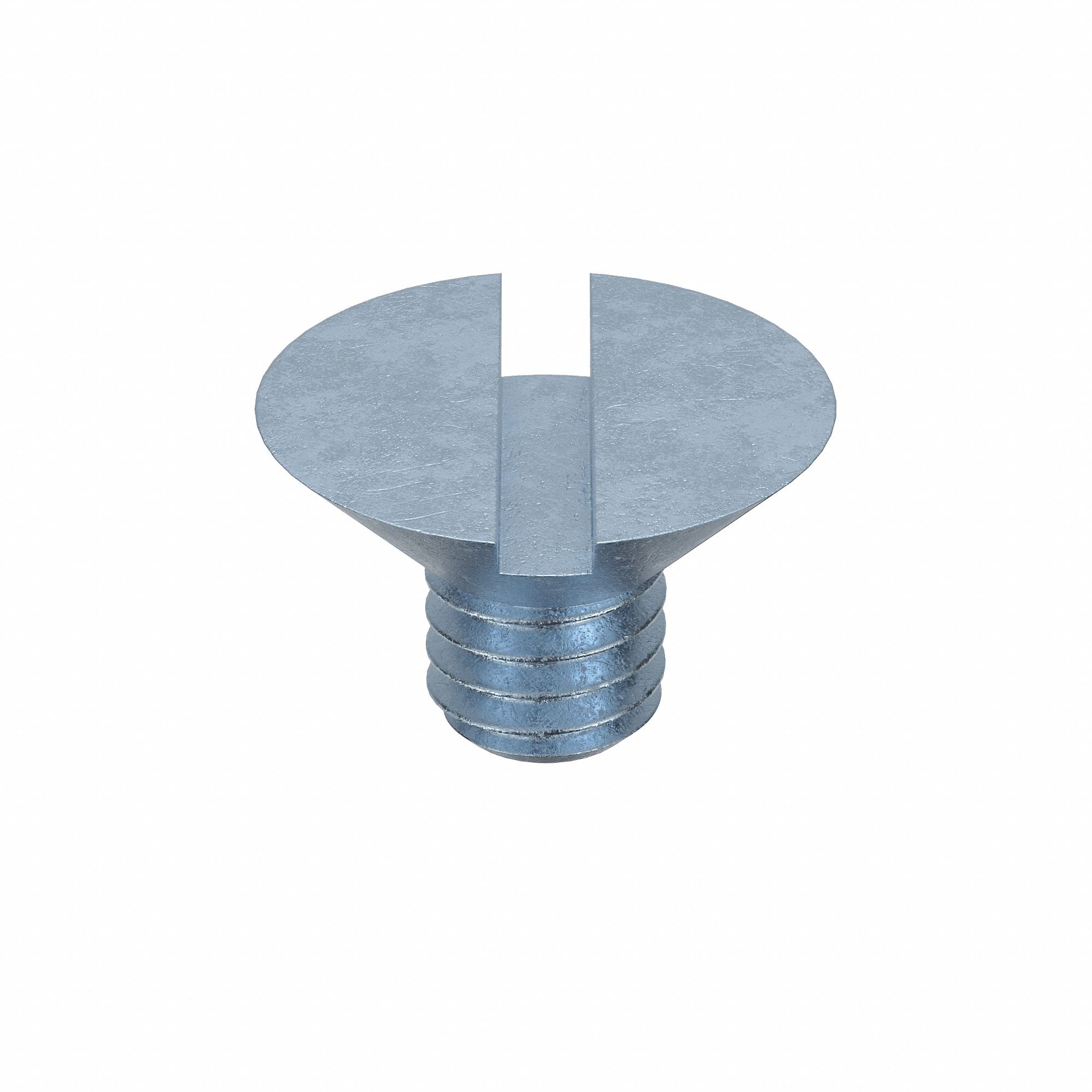 Machine Screw: M4x0.70 Thread Size, 6 mm Lg, Class 4.8, Steel, Zinc-Plated, Flat, Slotted, 100 PK