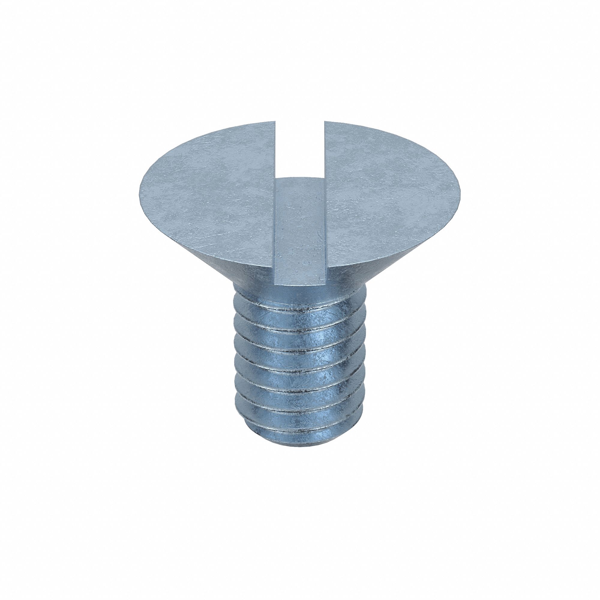 Machine Screw: M4x0.70 Thread Size, 8 mm Lg, Class 4.8, Steel, Zinc-Plated, Flat, Slotted, 100 PK
