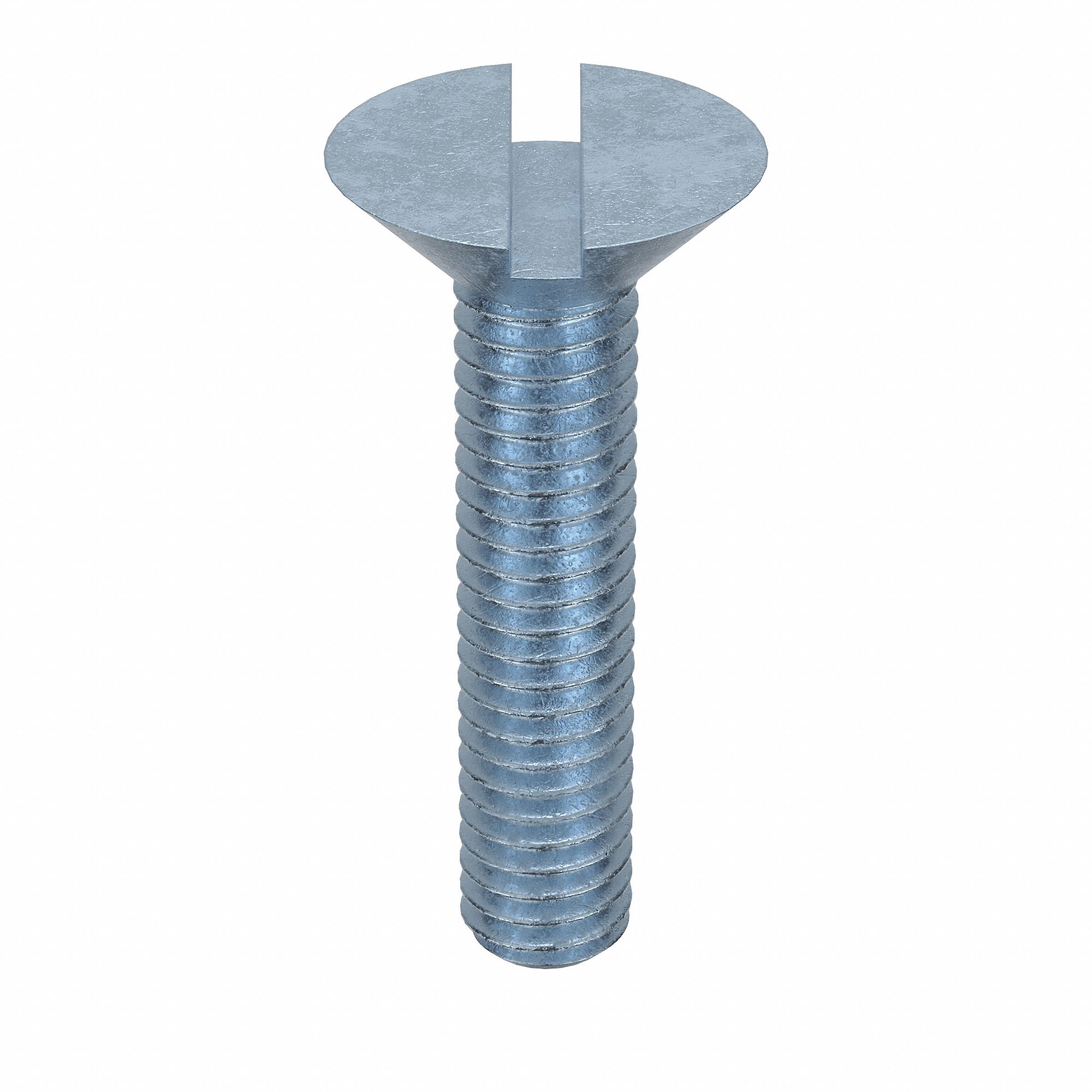 Machine Screw: M4x0.70 Thread Size, 20 mm Lg, Class 4.8, Steel, Zinc-Plated, Flat, Slotted, 100 PK