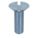 MACHINE SCREW, M5 THREAD SIZE, 16MM L, STEEL, ZINC PLATED, FLAT, SLOTTED, METRIC, 100 PK