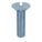 MACHINE SCREW, M5 THREAD SIZE, 20MM L, STEEL, ZINC PLATED, FLAT, SLOTTED, METRIC, 100 PK