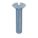 MACHINE SCREW, M5 THREAD, 25MM L, STEEL, ZINC PLATED, FLAT, SLOTTED, METRIC, 100 PK